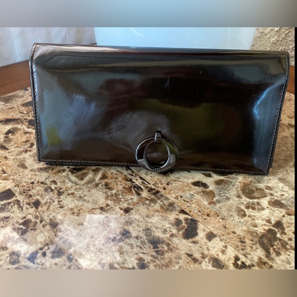 LOW START Christian Dior patent long wallet - Picture 1 of 9